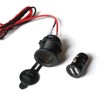 

Motorcycle Dual USB Mobile Phone Power Supply Charger Port Socket Waterproof