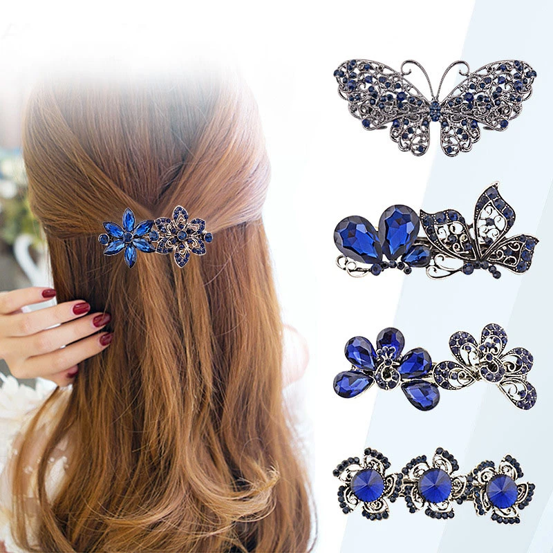 Metal Women Butterfly Hair Clip Flowers Hairpin Rhinestone Bow Knot Barrette Metal Women Butterfly Hair Clip Flowers Hairpin Rhinestone Bow Knot Barrette