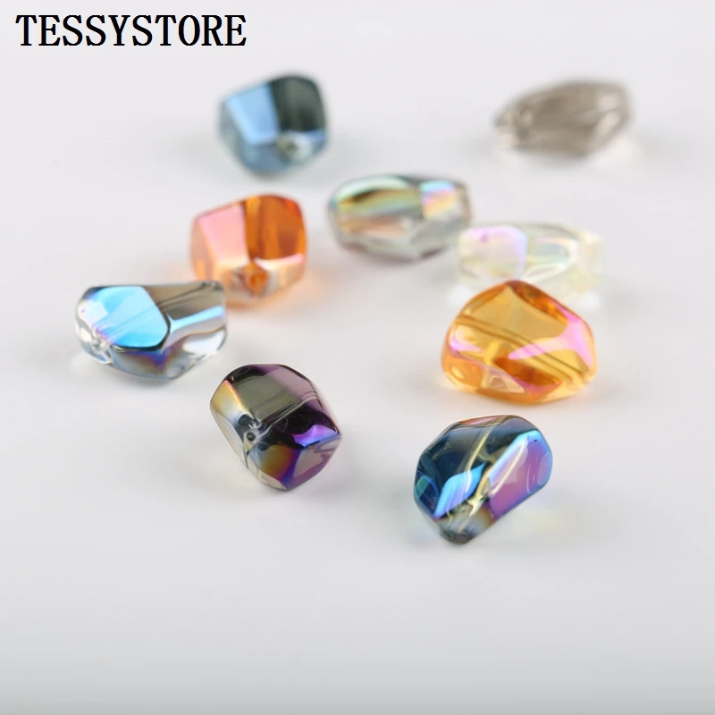 

12*16mm Austria AB Color Irregular Shape Crystal Beads Loose Spacer Glass Beads For Jewelry Making Bracelet Accessories