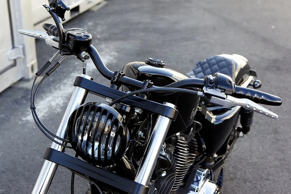 Motorcycle 5.75 5 34 Led Headlights Grill Cover For Harley Sportster XL 883 1200 2004-2013 2014 Custom XL1200C 1200 Iron (1)