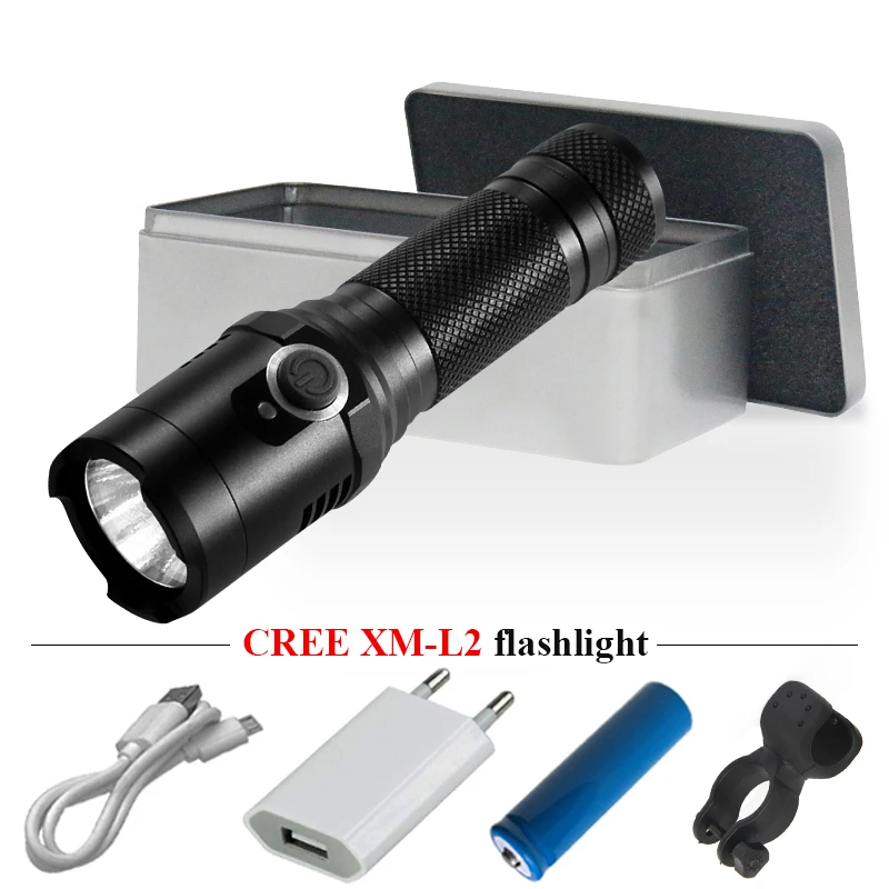 xm L2 mini flashlight 18650 Portable usb charge torch lantern led zaklamp lampe torche hand lamp with strong magnet | Освещение