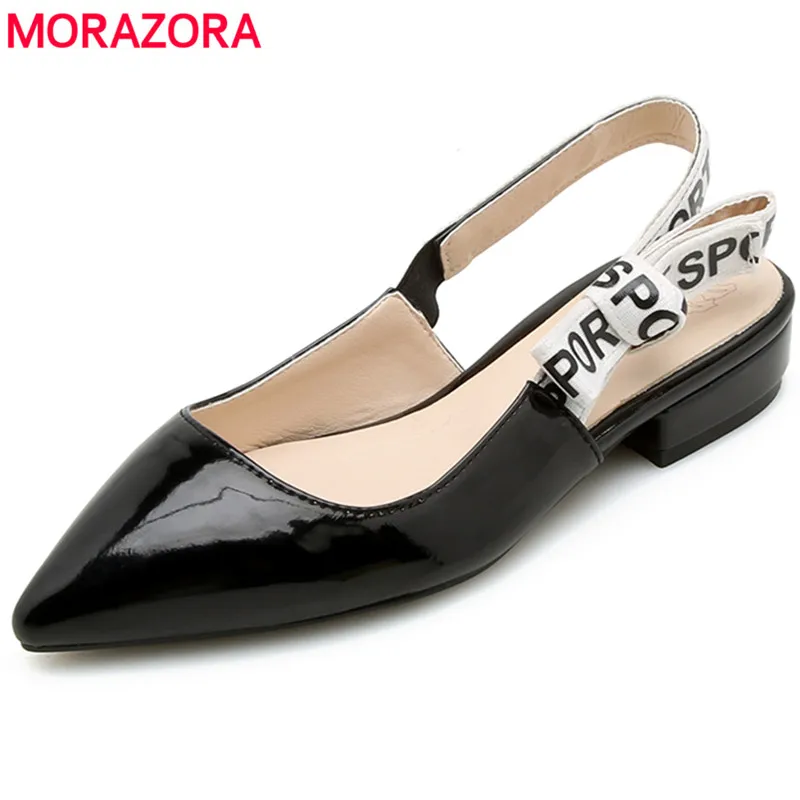 MORAZORA Plus size 33 44 Low price women shoes pointed toe slingback