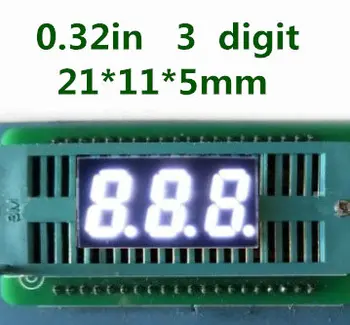 

20pcs white LED Digit 7 Segment led display 3bit 3 bit Common ANODE 0.32" 0.32in. Digital Tube