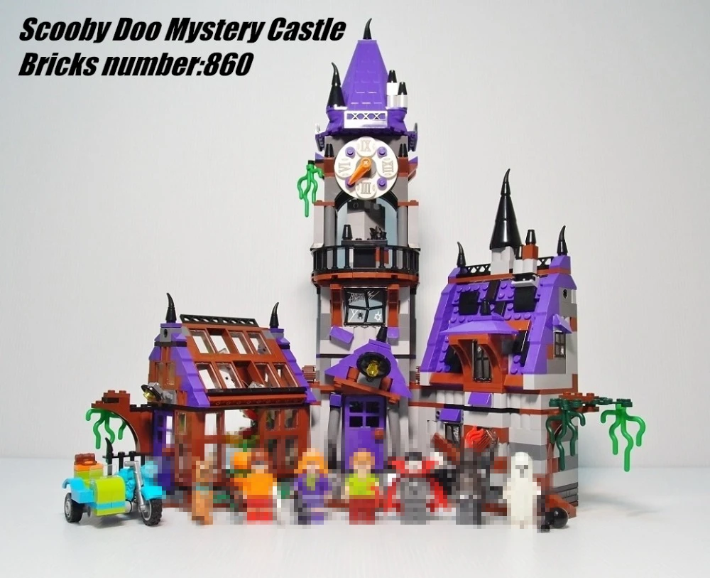 

Scooby Doo Mystery Castle Courtyard Mansion model Building kit blocks Compatible With 75904 bircks Toy Kid birthday boy Gift