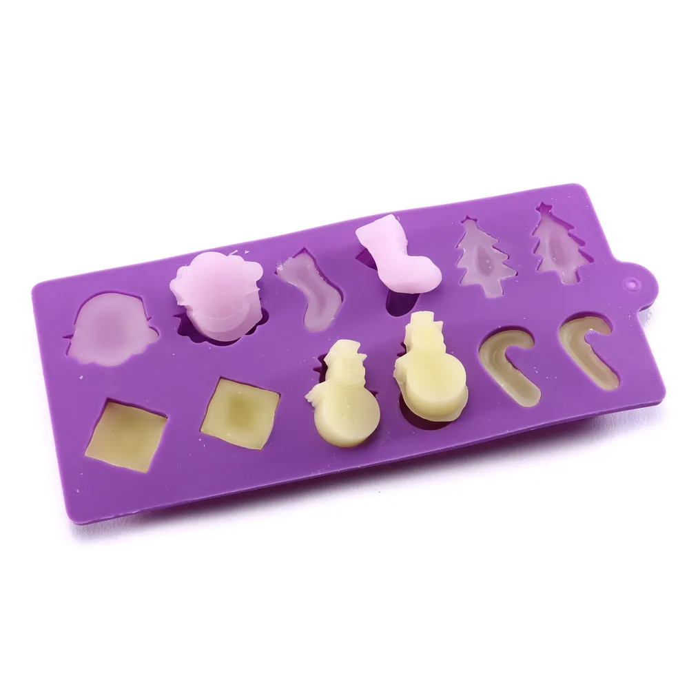 T0916P0158A Silicone Mold Santa Claus Snowman Pine Wand Sock detail 07