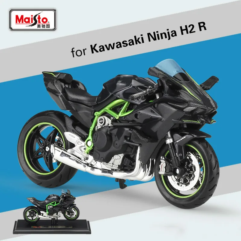 

Maisto for Kawasaki Ninja H2 R Motorcycle Model Simulation Alloy Scooter Auto Mobile Speed Wheels Model Motorbike 1:18 Child Toy