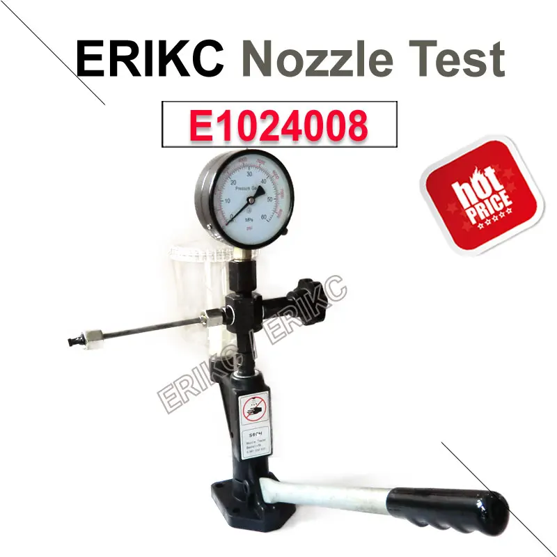 

ERIKC Black Injector Nozzle Part Tester SH60, Diesel Universal Injector Fuel Nozzle Test Repair Equipment High Precise