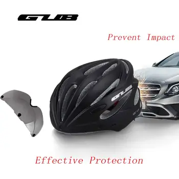 

GUB Integrally-Molded Breathable Cycling Helmet EPS Ultralight MTB Road Bike Helmet Removeable Goggles Adjustable Bicycle Helmet
