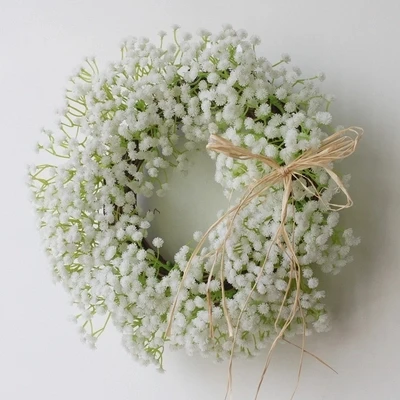 

Artificial s Baby's Breath Gypsophila Door lintel Flower Mirror Flower garland wreath Home Wedding Decoration