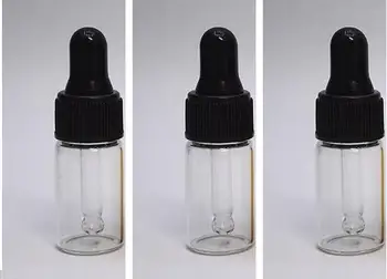 

Refillable Bottles.3ml Clear Glass Dropper Bottle Jars Vials With Pipette For Cosmetic Perfume Essential Oil Bottles,