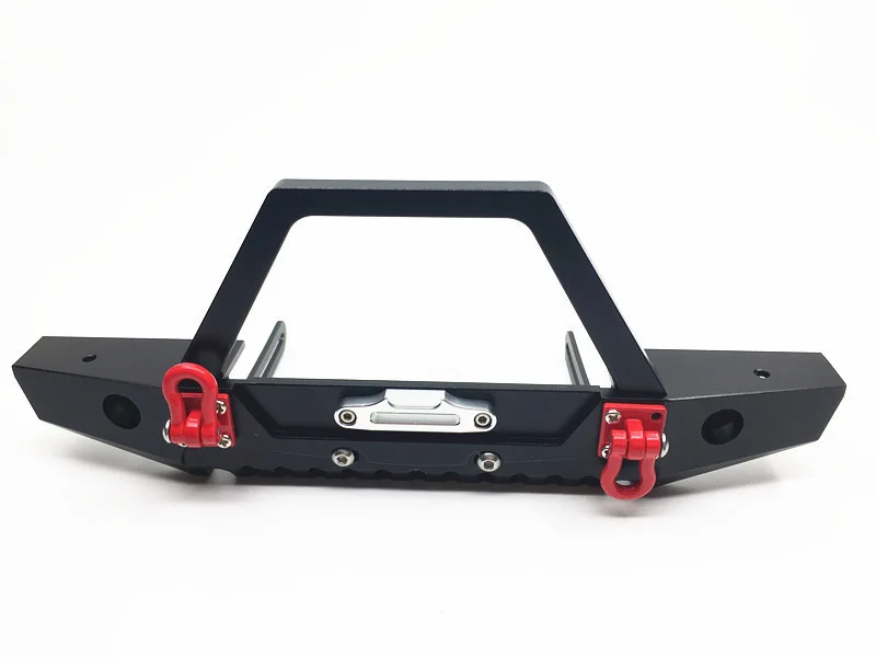 GWOLVES 1:10 Metal Front bumper Collision avoid can use winch with Trailer ring led Light for Axial SCX10 90046 RC Crawler Car|winch bumper|scx10