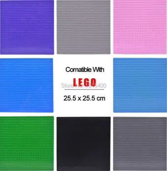 

Kids Educational Toys Plastic Building Bricks Construction Blocks BasePlates 32x32 Compatible With Legos Boys Girls Toys 24pcs