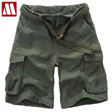 Летняя мужская мода сплошной цвет короткий комбинезон мужские повседневные хлопковые шорты много карманов рабочие шорты S-XXL