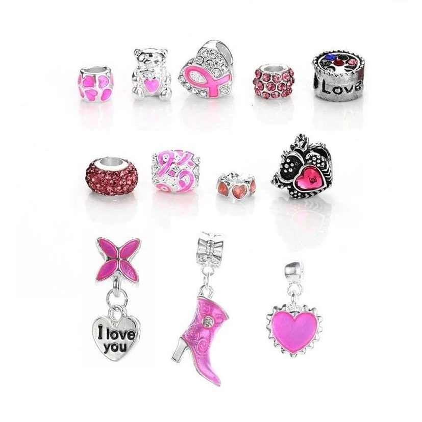 Breast Cancer Awareness Charms Bracelet (3)