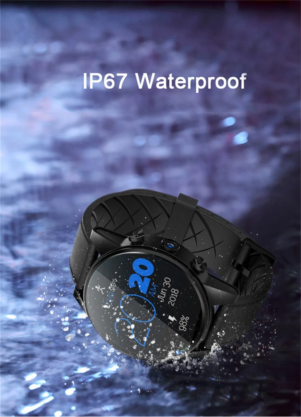  Beautyss Smart Watch X360 Android 7 GPS 3+32GB 2MP IP67 Waterproof 4G Smart Watch Camera amazfit bi