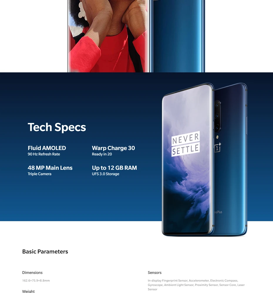 one plus cell phone Global ROM Oneplus 7 Pro 6GB 128GB Smartphone Snapdragon 855 6.67" AMOLED Screen 48MP Triple Camera 30W Charger NFC 4000mAh oneplus best smartphone