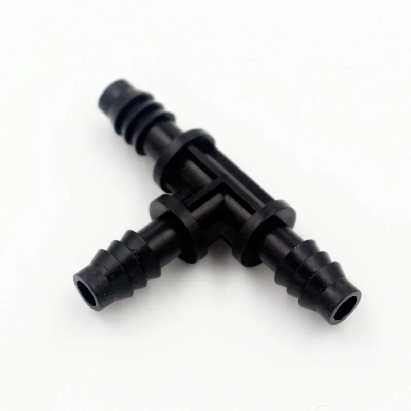 

50pcs/pack 3/8'' Barbed Equal Tee For Micro Tubing Micro Drip Irrigation Greenhouse Garden & Watering Connector U104
