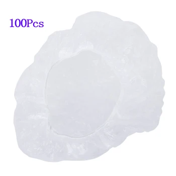 

PHFU 100pcs bonnets de douche de cheveux jetables et clairs pour salon spa