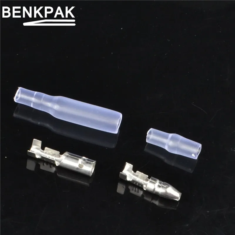 200pcs 4mm Bullet Crimp Terminal Wire Connectors 50 female + 50 male