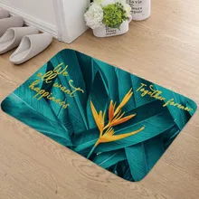 Кухонные коврики для ванной зеленые листья горячее тиснение ковер скандинавские противоскользящие Домашние коврики для ванной 40*60 см felpudo tapis de cuisine