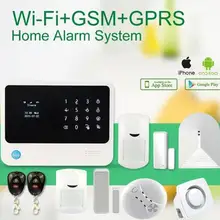 433 МГц Wi-Fi GSM сигнализация домашняя сигнализация с беспроводным стеклом детектор дыма+ мини-сирена