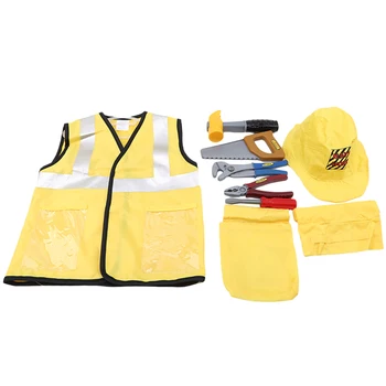 

Kids Engineering Costume Props Sets Cosplay Worker Costume for Fancy Ball Party Stage Perforamnce