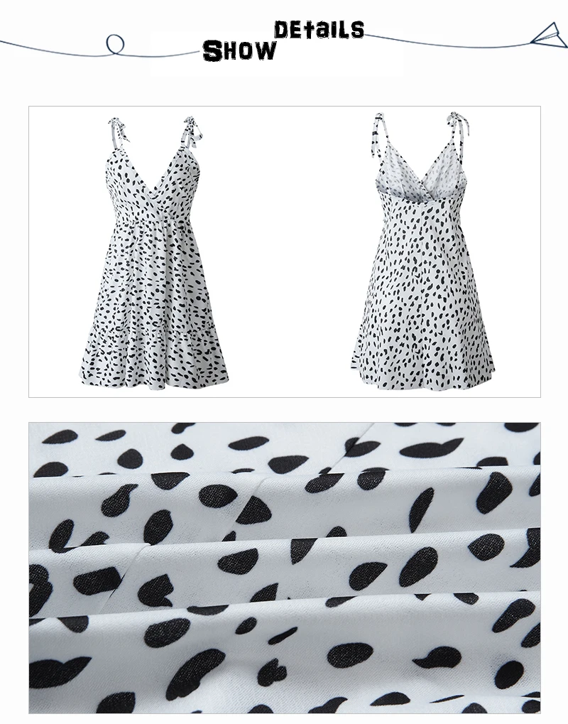 Sexy Sleeveless Summer Dress V Neck Backless Sundress Strap Mini Leopard Beach Vestidos Women Pleated 2019 Party Dresses A Line  (9)