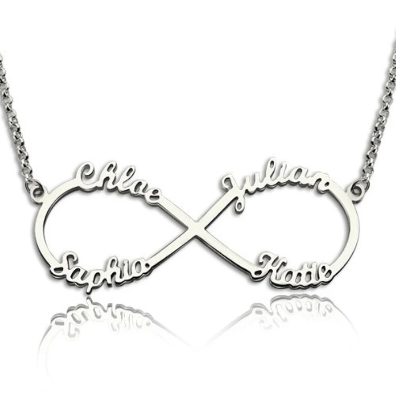 

Personalized Necklace 925 Sterling Silver Russian Arabic Name Necklaces Pendants Unique Birthday Jewelry Women Gift (NE101369)