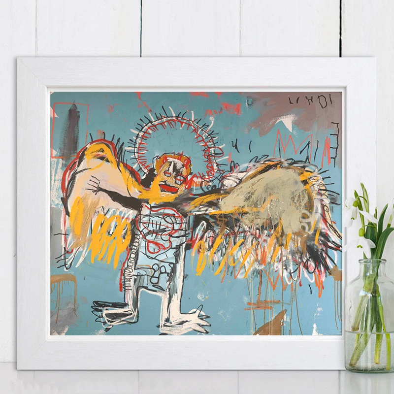 

Untitled by Jean Michel Canvas Prints Picture Modular Paintings For Living Room Poster On The Wall Home Decoration
