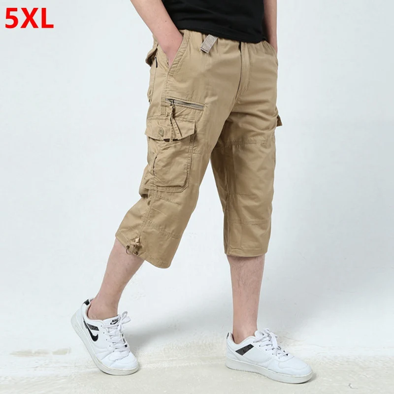 Летние мужские больших размеров хлопковый шорты рабочие мульти карман Открытый Хлопок повседневные шорты 5XL 4XL 3XL 2XL