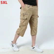 Летние мужские больших размеров хлопковый шорты рабочие мульти карман Открытый Хлопок повседневные шорты 5XL 4XL 3XL 2XL