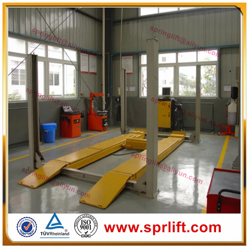 

Four Post car Lift for wheel alignment function Machine 3500kg With Second Lifting Function