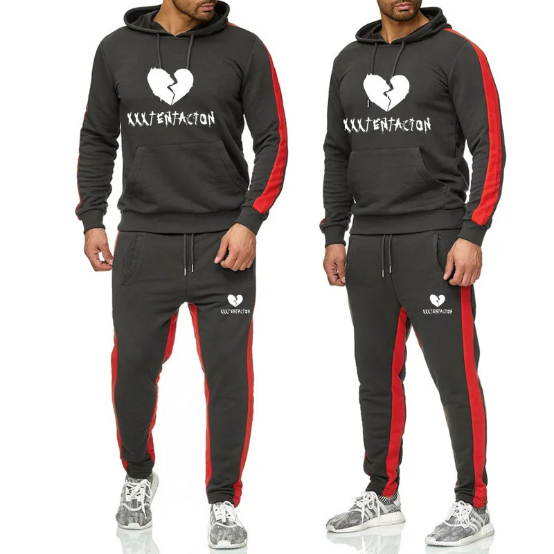 New Men's Autumn Revenge XXXTentacion Hoodies Tracksuit Set Male Sweatshirt Sweatpants Fashion Trousers High Street Jackets Sets