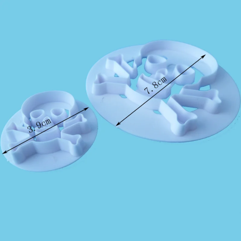 2 шт. пластиковая упаковка для печенья череп набор печенья Фондант для форм кекса декорирование выпечки инструменты Декор режущие штампы форма для выпечки печать