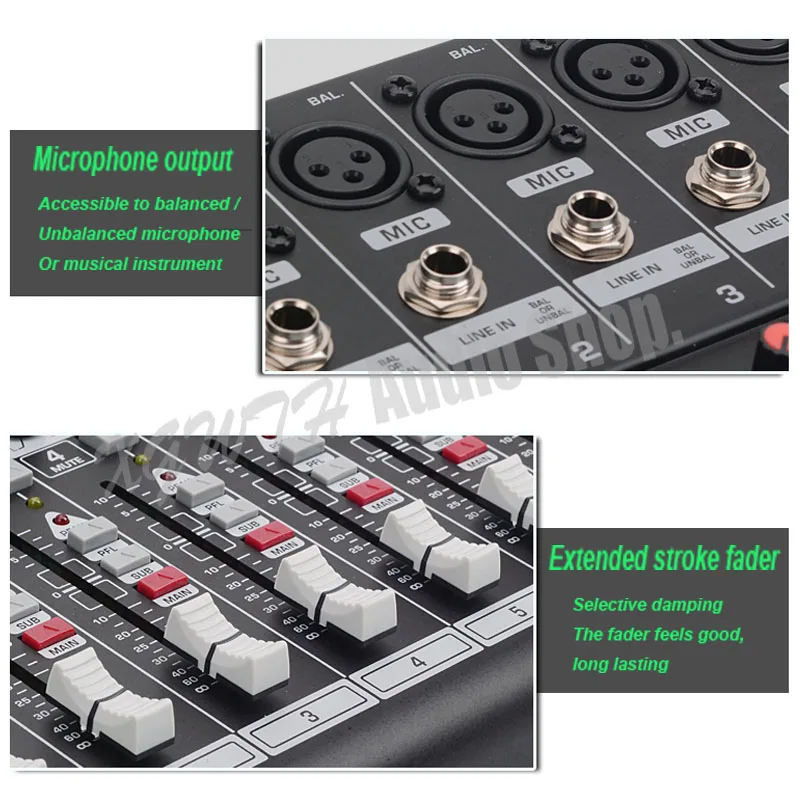 12 Channel Mixer 16 Digital Reverb Effects Seven