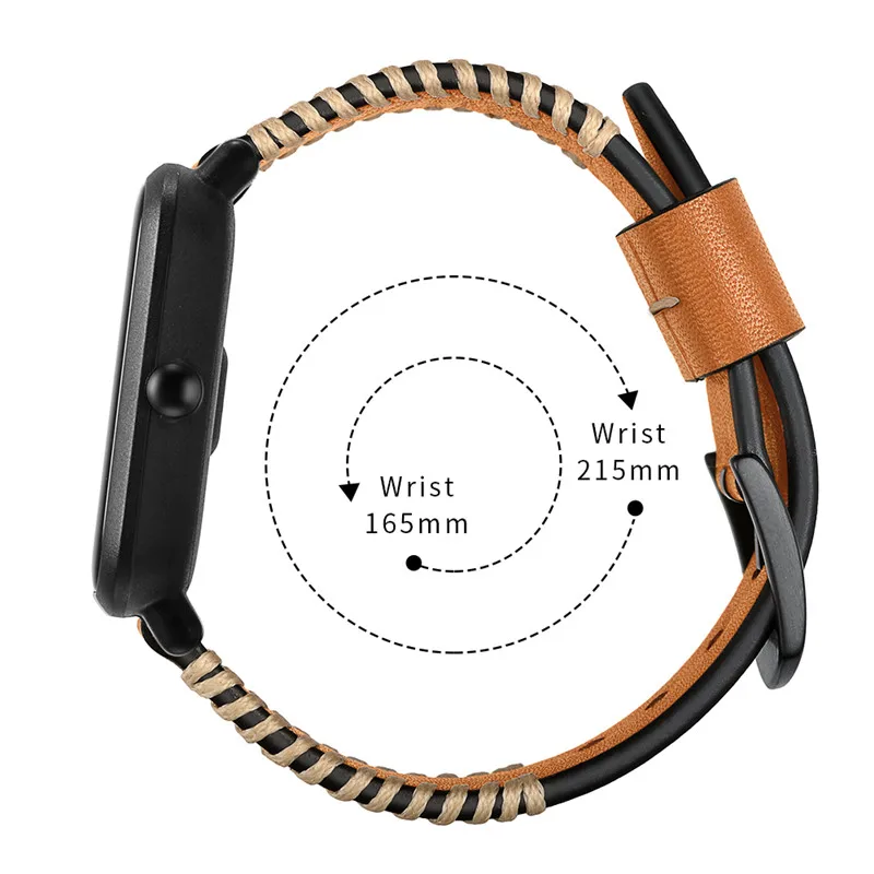 Ремешок кожаный для Xiaomi Huami Amazfit BIT оригинальный спортивный смарт браслет galaxy Watch 42
