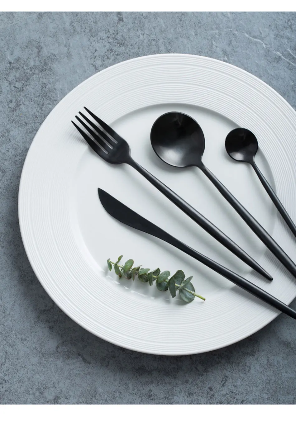Brand Dinnerware Set Stainless Steel Cutlery Set 4 Pieces Black Knife Fork Set Tableware Gold Silver Cutleries Western Food Set (12)