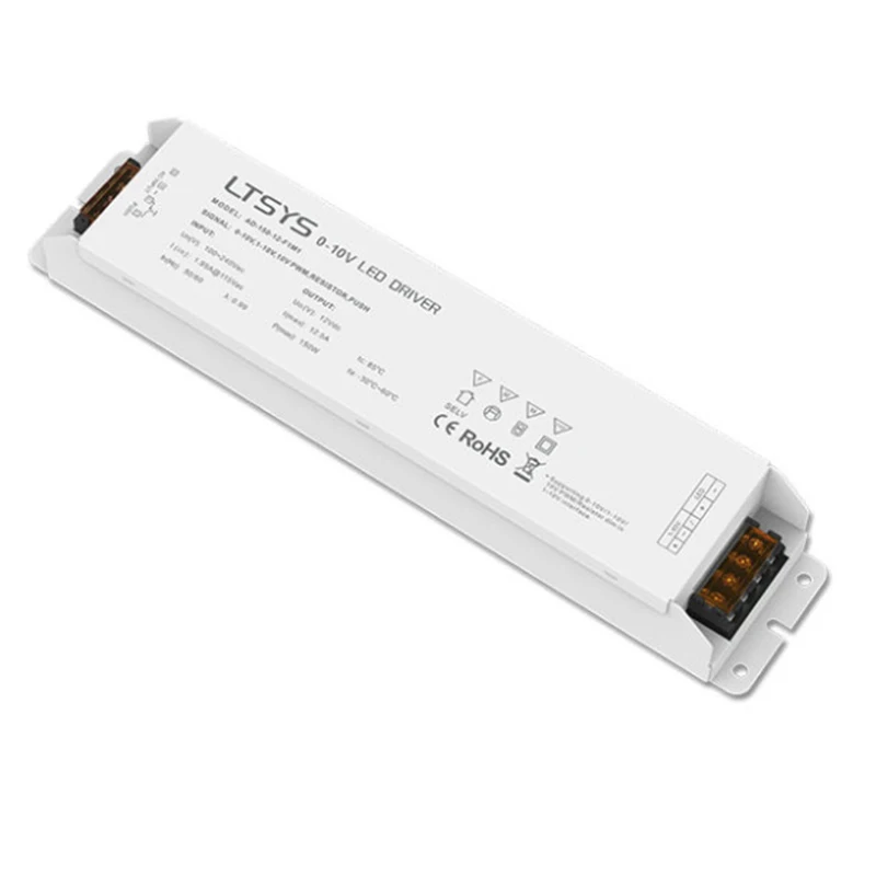 

LTECH AD-150-12-F1M1; 0/1-10V dimming driver;AC100-240V input;12V/12.5A/150W output Constant Voltage Led Driver Free Shipping