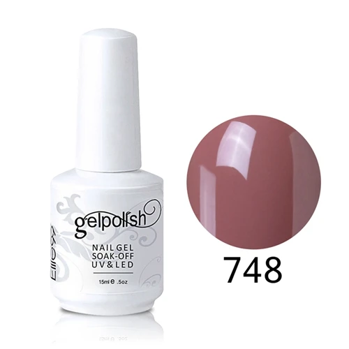 Elite99 15 мл Гель-лак телесного цвета серии гель-лаки Soak Off UV светодиодный Гель-лак для ногтей Дизайн ногтей полу Перманентный Гель-лак для ногтей - Цвет: 748