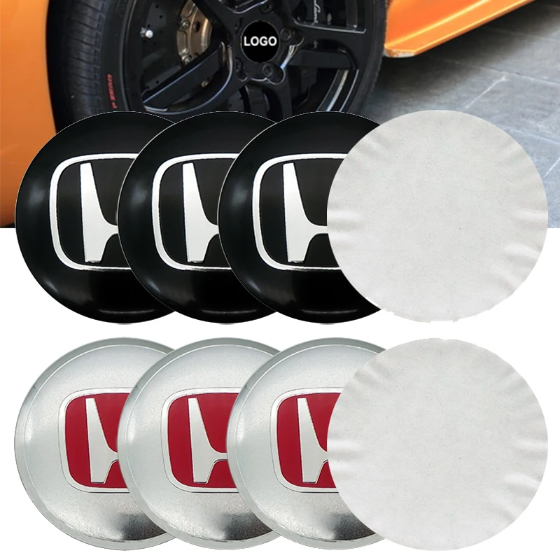 4pcs 56mm Car Steering tire Wheel Center car sticker Hub Cap Emblem