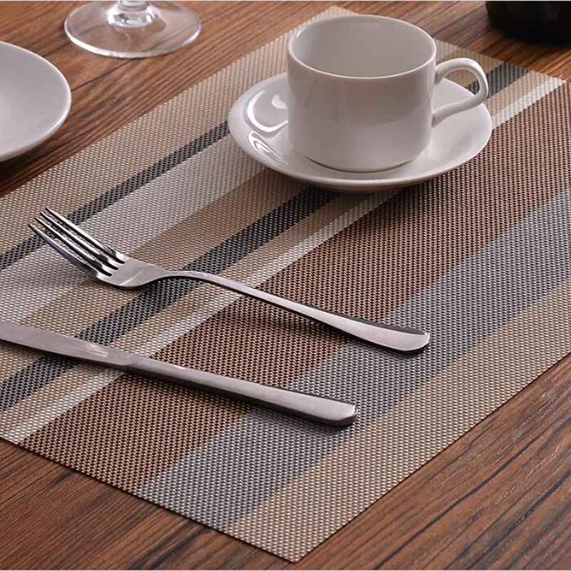 45*30CM PVC Place mat KitchenTable Mat Environmentally Nonslip Plate Bowl Pads Waterproof Cup