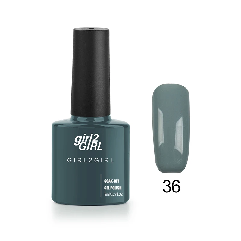 Гель-лак для ногтей GIRL2GIRL, долговечный УФ-лак для замачивания, цветные флаконы, Гель-лак зеленого цвета - Цвет: G3-36