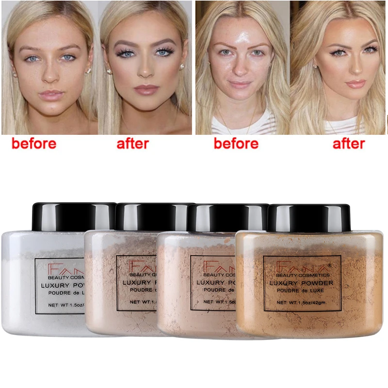 

Brand Oil Control Loose Powder Long Lasting Face Makeup Highlighter Mineral Smooth Translucent Baking Setting Powder Cosmetics