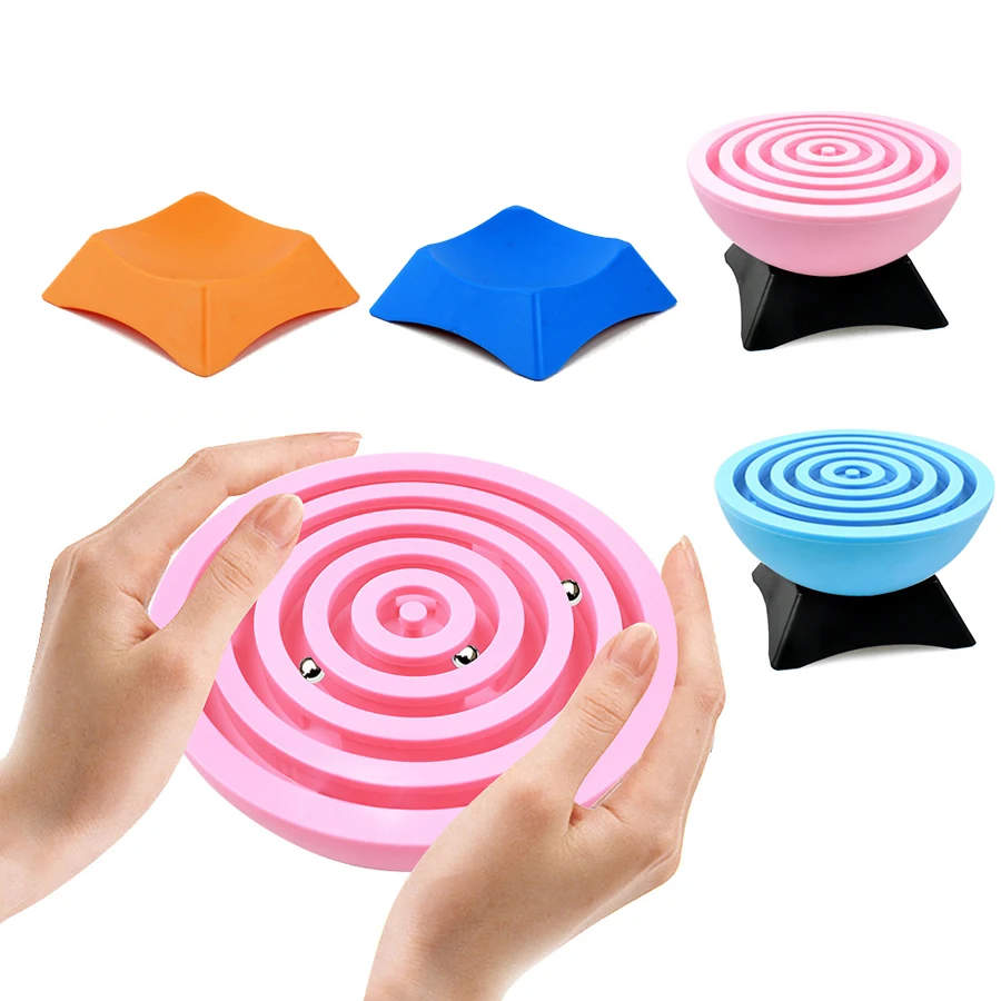 

Hemisphere Balance Labyrinth Maze Ball,Brain Teaser Puzzle Maze Intelligent Board Game Toys with Display Stand
