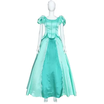 

2018 High Quality New Arrive The little mermaid princess ariel dress Ariel green dress Halloween Cosplay Costume