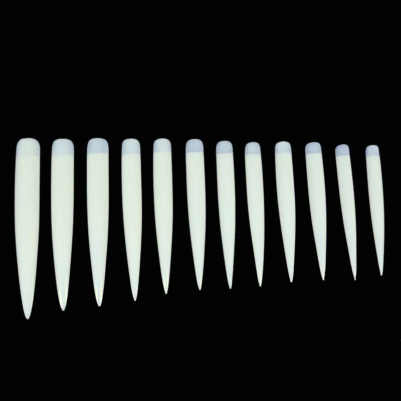 50 шт супер длинные острые ногти-стилеты салон накладные ногти для акриловых УФ гель для ногтей длина: 6,9-9,2 см белый прозрачный натуральный