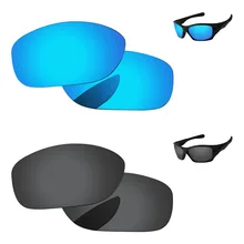 Черный и голубой лед 2 пары Поляризованные замена оптические стёкла для питбуль солнцезащитные очки женщин рамки UVA и UVB защиты