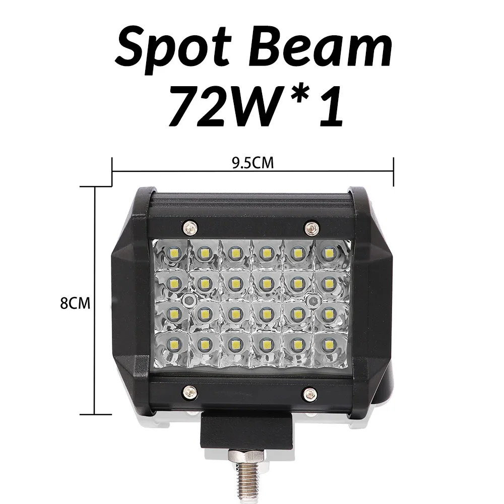 ASLENT 4 7 12 15 дюймов 18 Вт 60 Вт 72 Вт 120 Вт светодиодный рабочий светильник светодиодный светильник бар для мотоцикла Трактор Лодка внедорожный 4WD 4x4 грузовик внедорожник ATV - Цвет: Коричневый