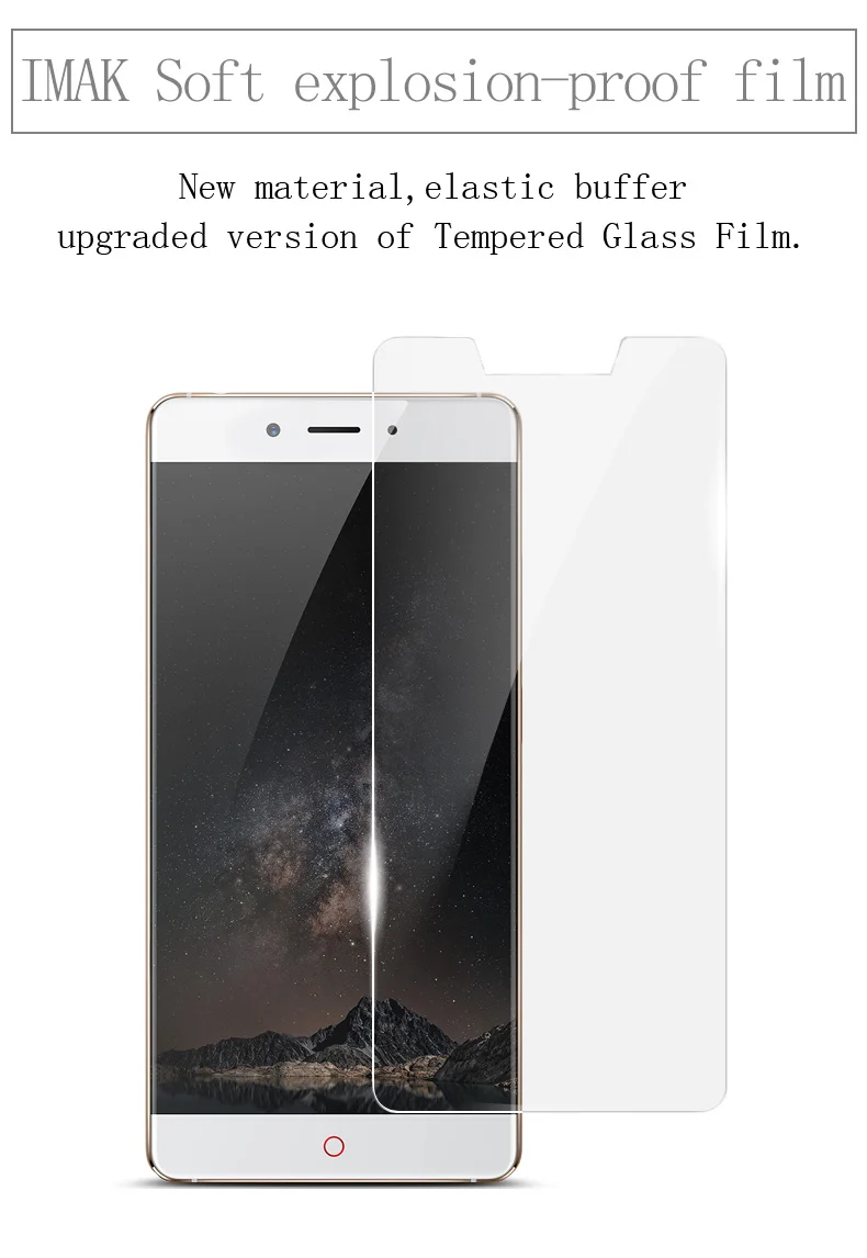 Original iMAK Soft Screen Protector For ZTE Nubia Z11 Soft Explosion