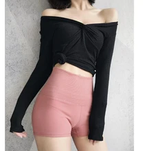 С высокой талией для йоги шорты хип пуш-ап короткие леггинсы быстросохнущие тренировочные Утягивающие шорты Спортивная одежда для женщин тренажерный зал короткие deportivo mujer